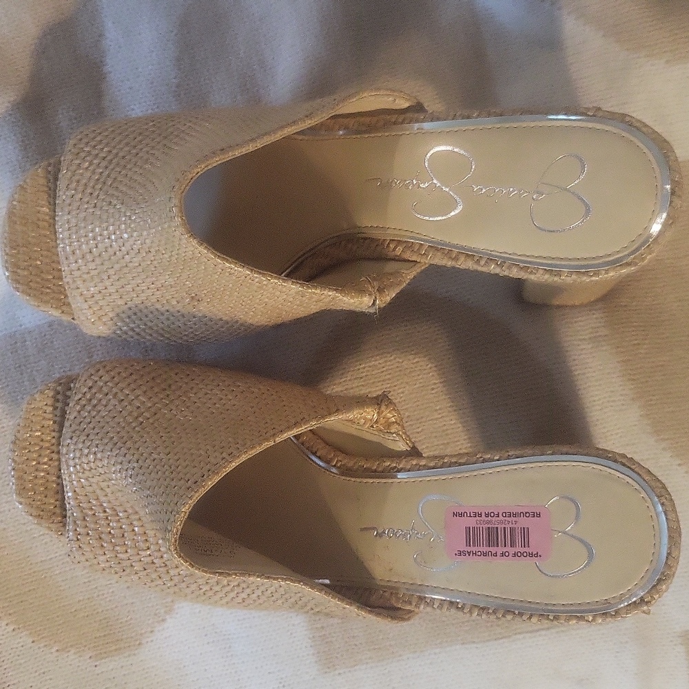 NEW Jessica Simpson Woven Platform High Heel Summer Mule Sandals 🤎 - Picture 3 of 7